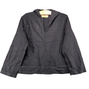 Naval Clothing Factory Vintage Navy Jacket Cracker Jacket V Neck Black 40x22